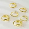 6pcs Simple Copper & Zirconia Earrings Set, Ideal For Ladies' Vacation, Date Or Daily Wear, Gift Choice - Image 4