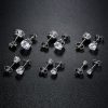 6pairs/set Stainless Steel Minimalist Stud Earrings 3-8cm - Image 4