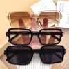 Elegant 3pairs Women Square Frame Fashionable Sunglasses, For Daily Life Beach Accessories For Women Glasses Shades - Image 3