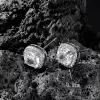 Fashionable And Popular Men Cubic Zirconia Decor Stud Earrings Copper For Jewelry Gift And For A Stylish Look - Image 4