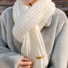1pc Women's Solid Color Thick Knitted Knit Scarf Neck Warmer, Suitable For Winter Outfits Casual - Image 4