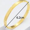 1pc Geometric Textured Bangle Copper Jewelry - Image 4