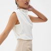 Asymmetric Drape Blouse - Image 3